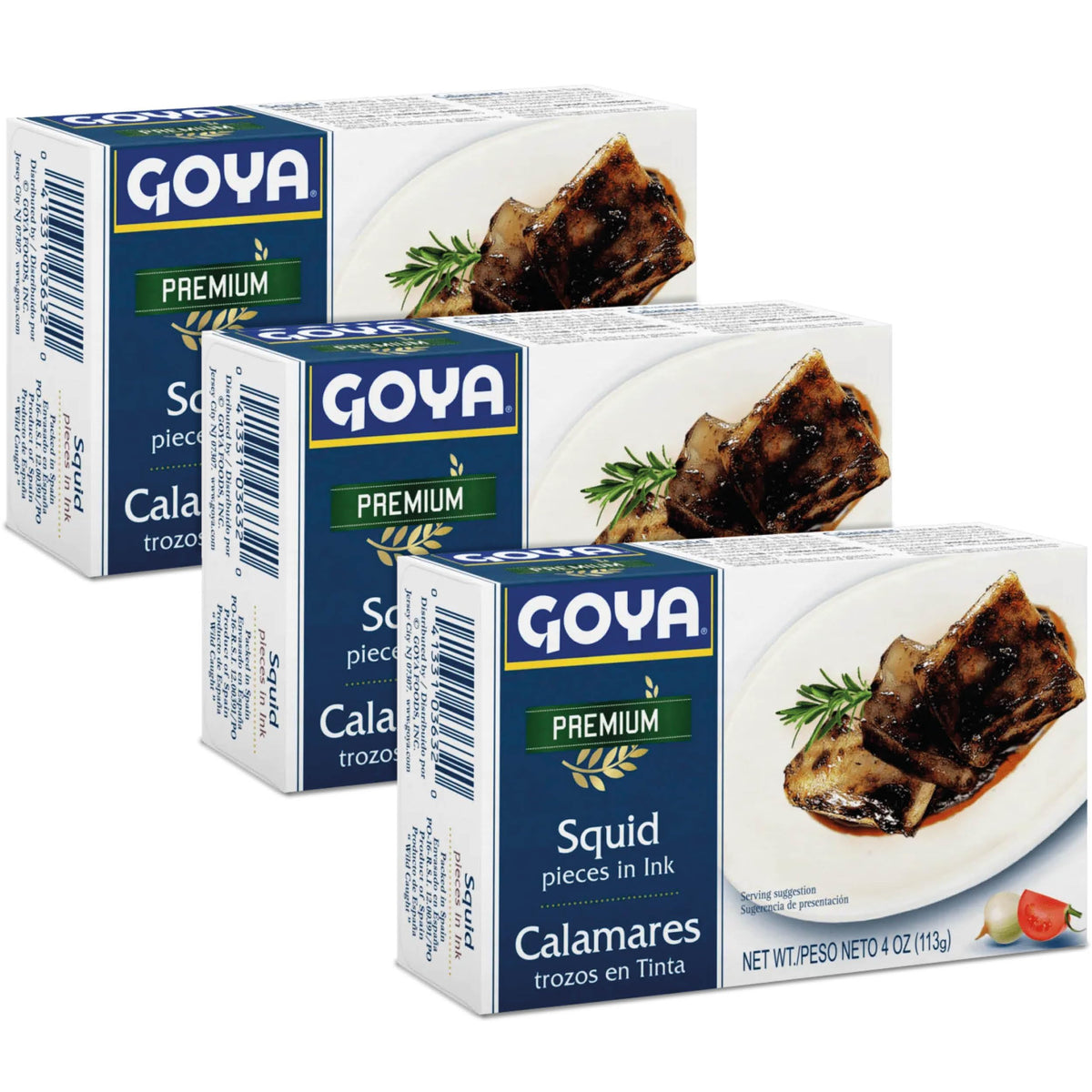 Goya Calamares Tinta squid in an easy-open can for quick weeknight meals.