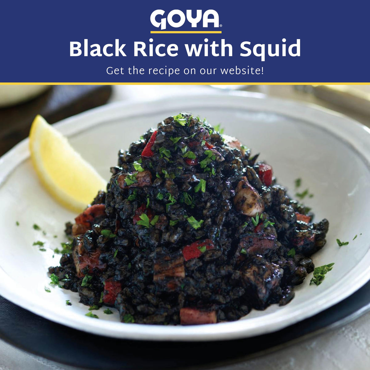 Goya Calamares Tinta squid tin label signals quality and freshness.