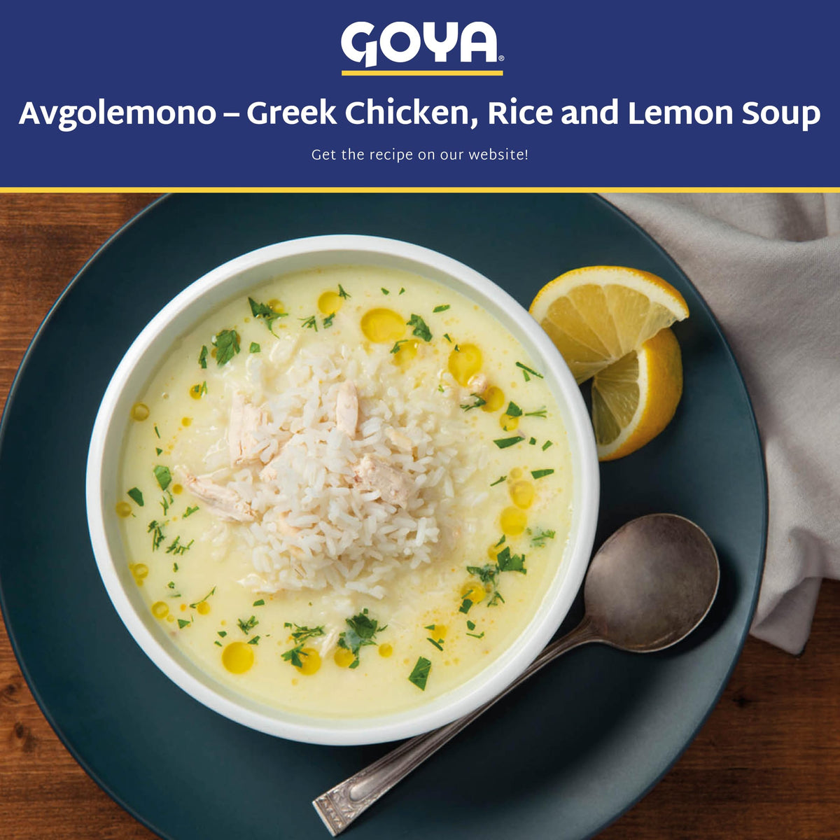 Goya chicken bouillon being stirred into rice shows versatile use