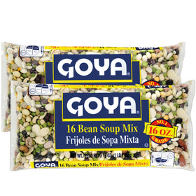 Goya Dried Beans Soup Mix two bags ready for hearty weeknight soups.