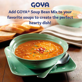 Goya dried beans in a bowl ready for comforting soups.