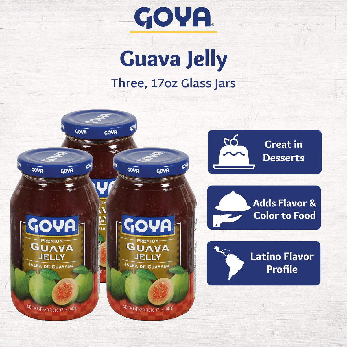 Goya Guava Jelly cheese pairing enhances bright flavors on crackers