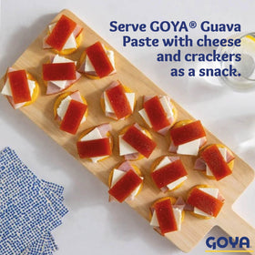 Goya Guava Paste ingredients label highlights origin and ingredients.