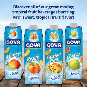 Goya Peach Nectar pantry-display ready for fast flavor boosts