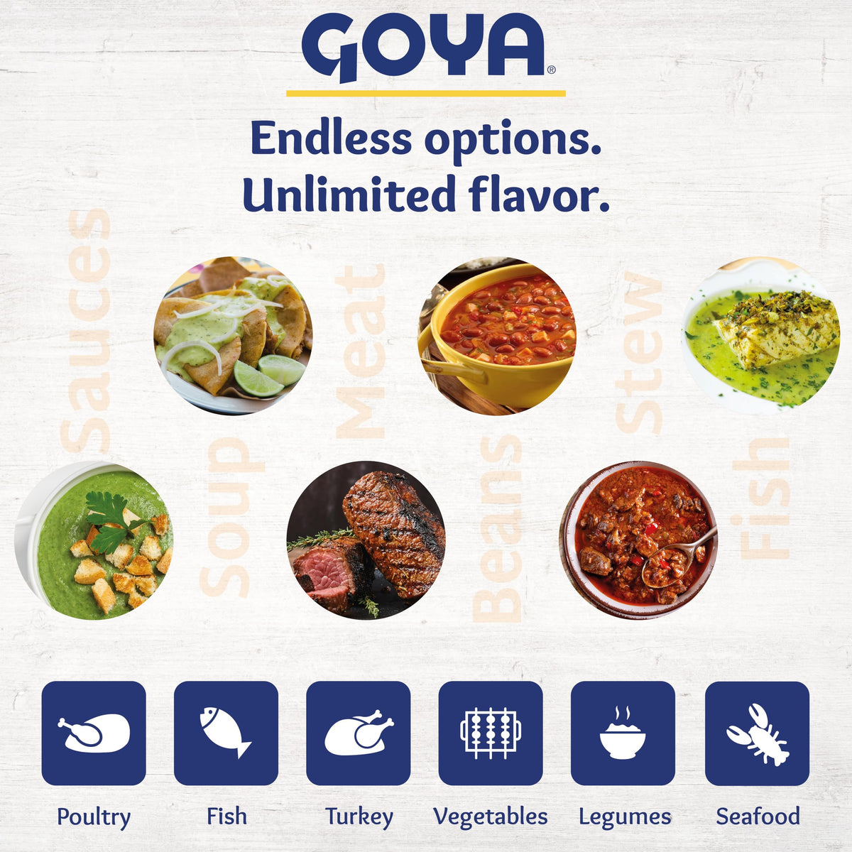 Goya Recaito beans stew served with bold, fragrant base.
