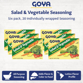 Goya six-pack packaging highlights value for everyday salads and vegetables