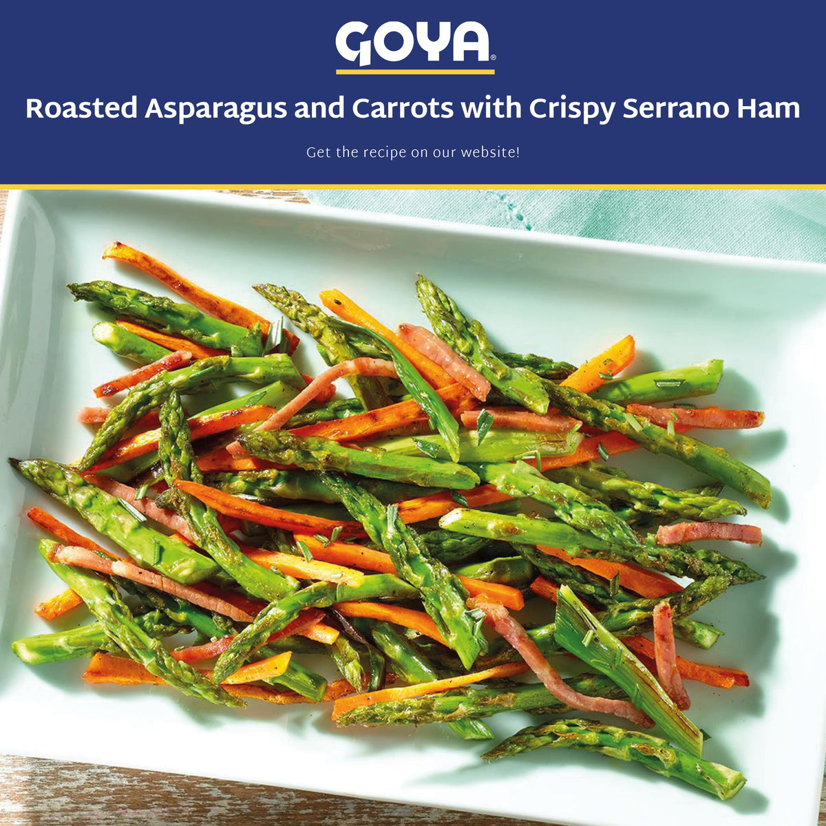 Goya seasoning on a fresh salad bowl to boost flavor