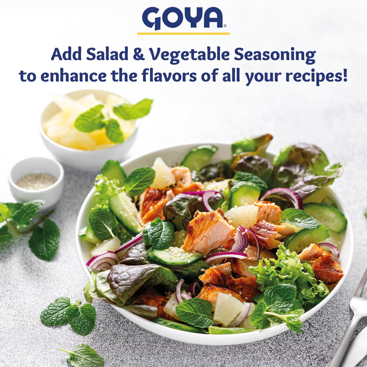 Goya seasoning on roasted vegetables for a savory crust