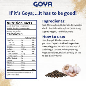 Goya sprinkle over leafy greens for a bright, savory finish