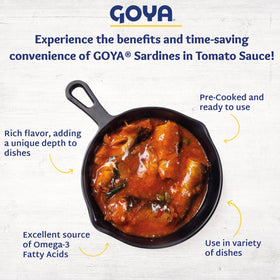 Goya Sardines in Tomato Sauce two-can pack, bulk pantry pair.