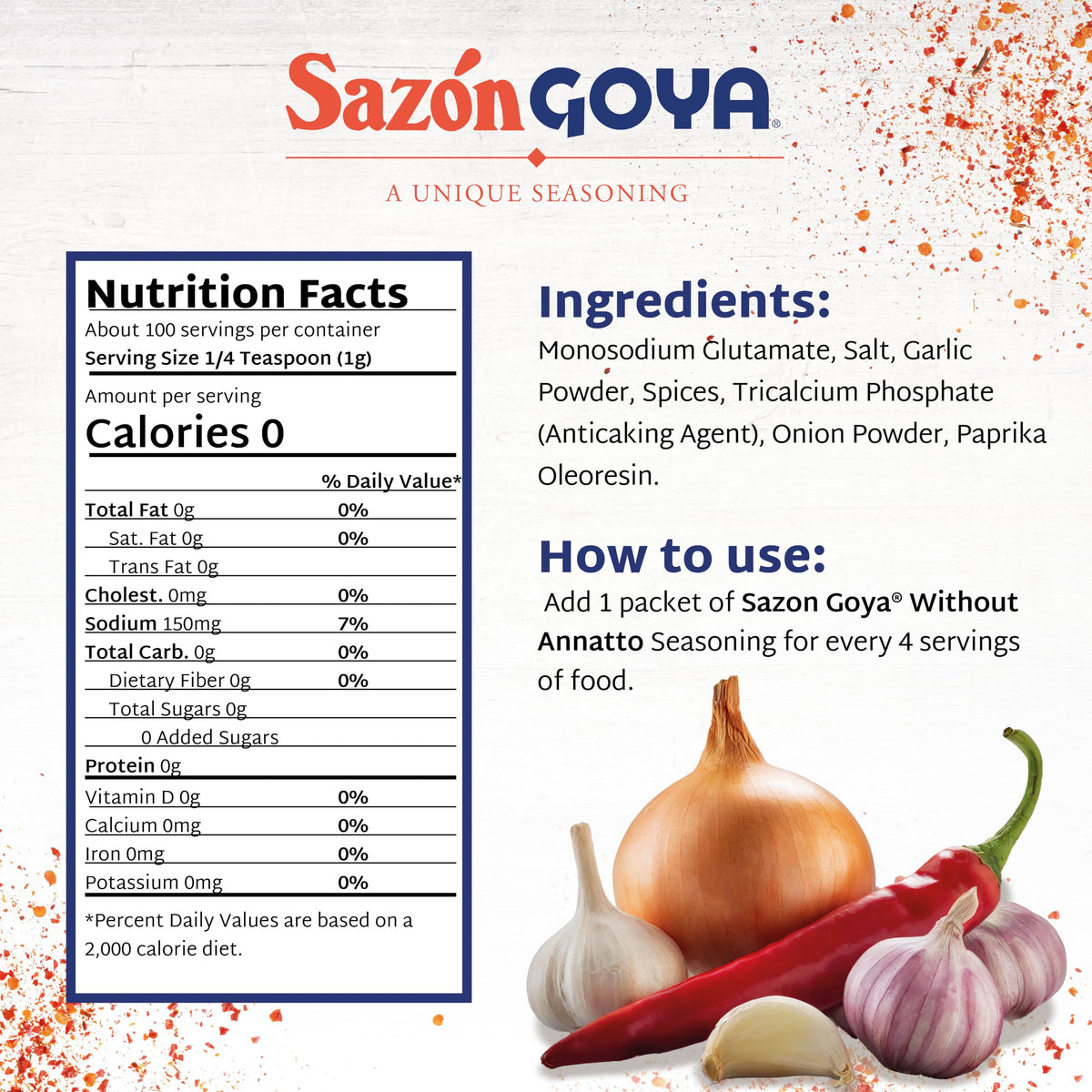 Goya Sazón on meat delivers robust flavor and even coverage.