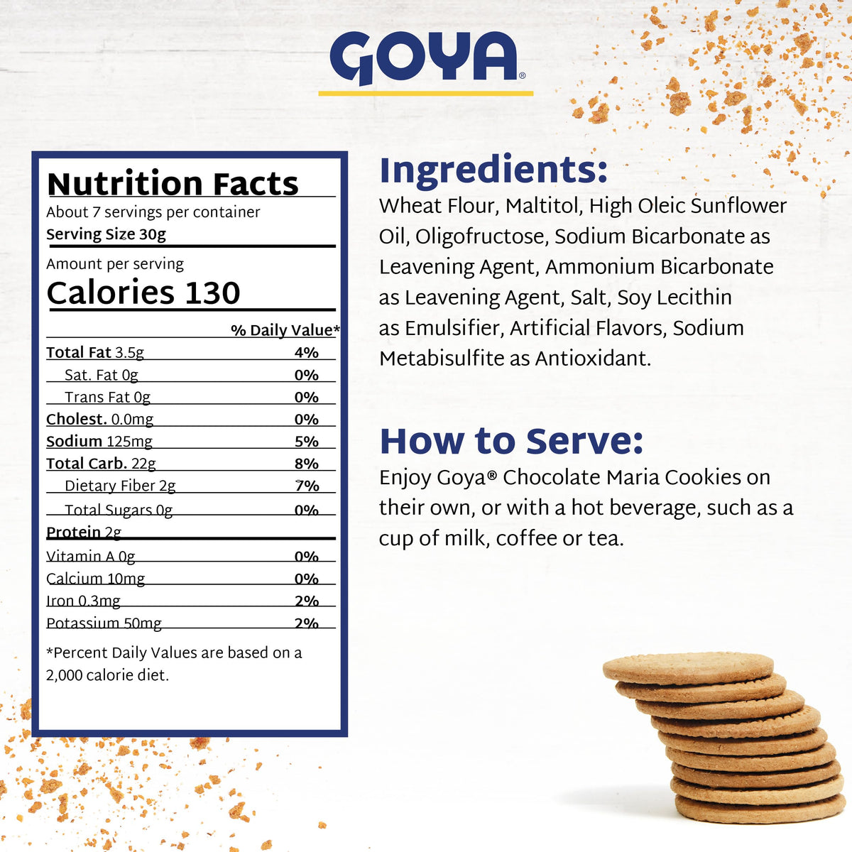 Goya Sugar Free Maria Cookies chocolate thin crisp works as a dessert base.