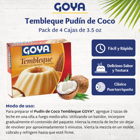 Goya Tembleque served as a dessert at the table.