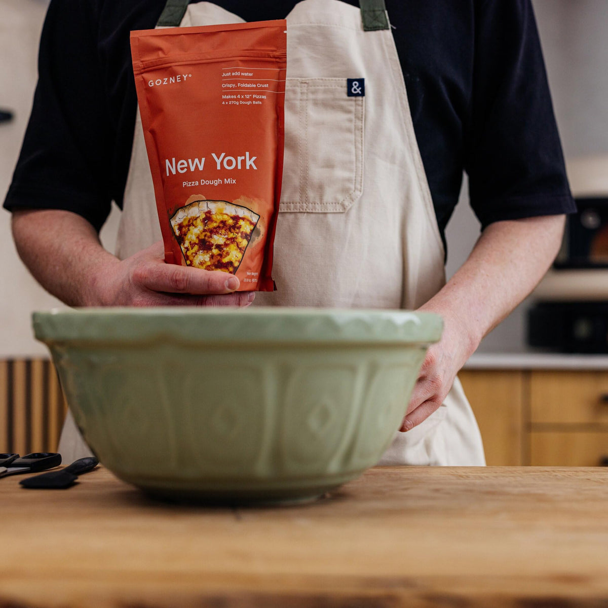 Gozney baking night setup with pizza-related essentials