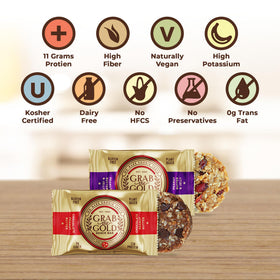 Grab The Gold bar texture close-up, crisp bite and rich flavor