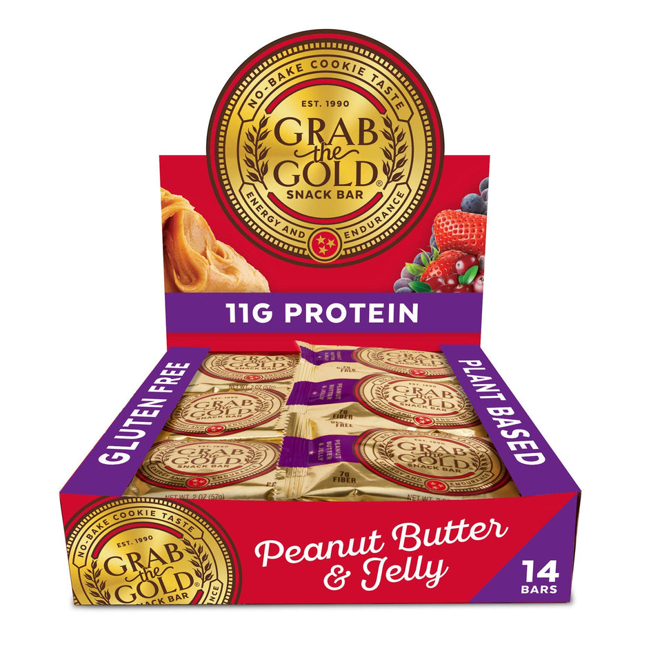 Grab The Gold cranberry bars packaging for on-the-go protein energy