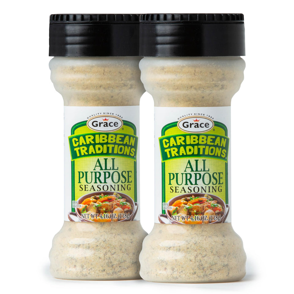 Grace Caribbean Tradition All Purpose Seasoning pack front for bold island flavor in everyday cooking