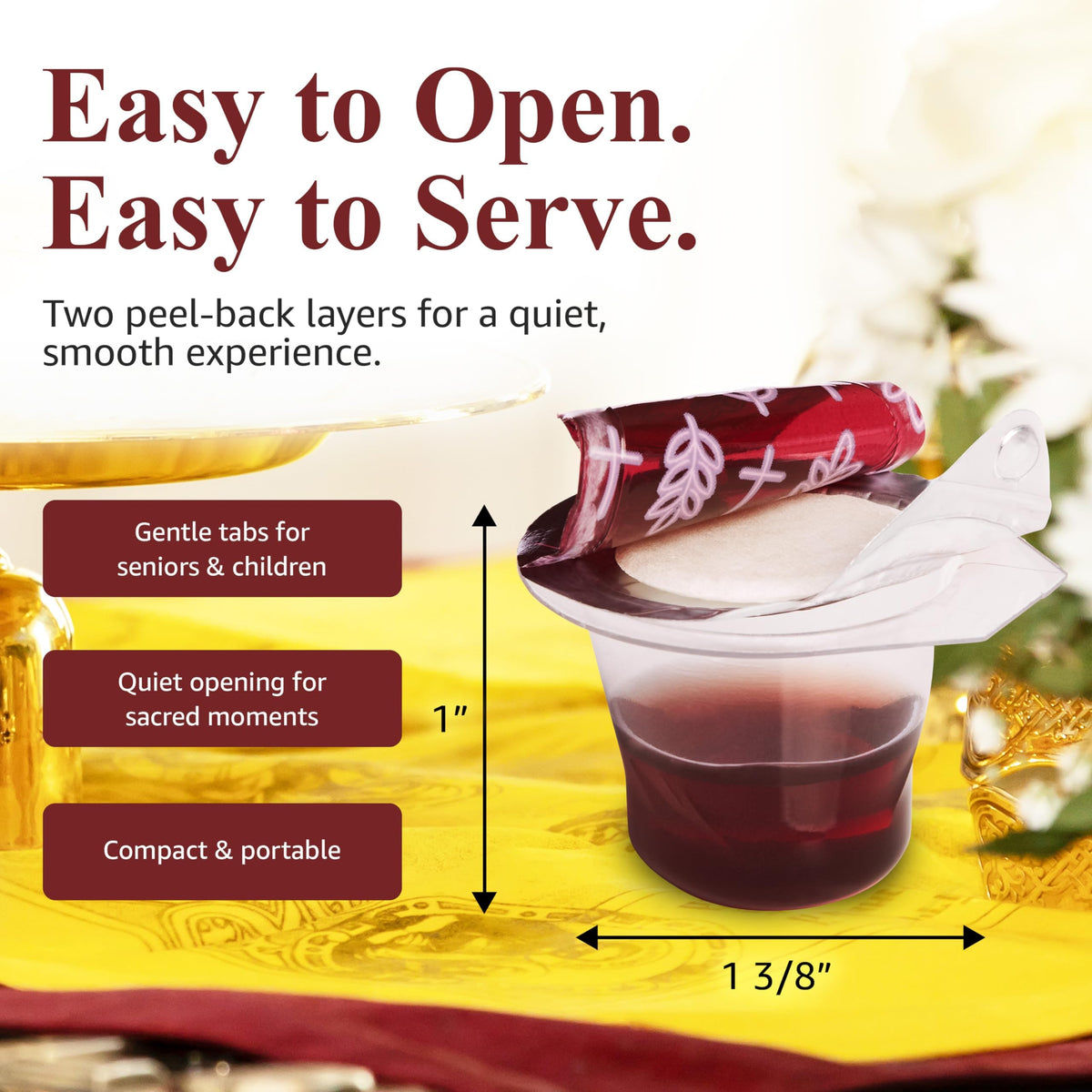 Grace easy-open seals suit all ages, reducing handling and spills.