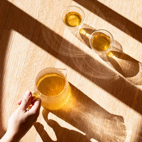Grace Farms BREATHE caffeine-free tag signals a relaxing, evening herbal ritual.