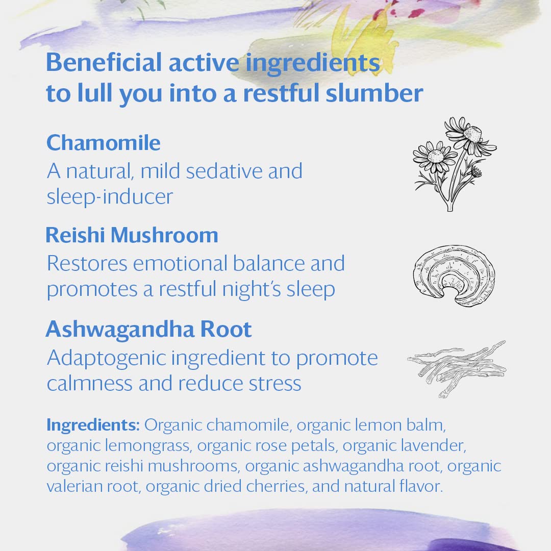 Grace Farms REST Wellness sachets closeup emphasizes caffeine-free, soothing aromas.