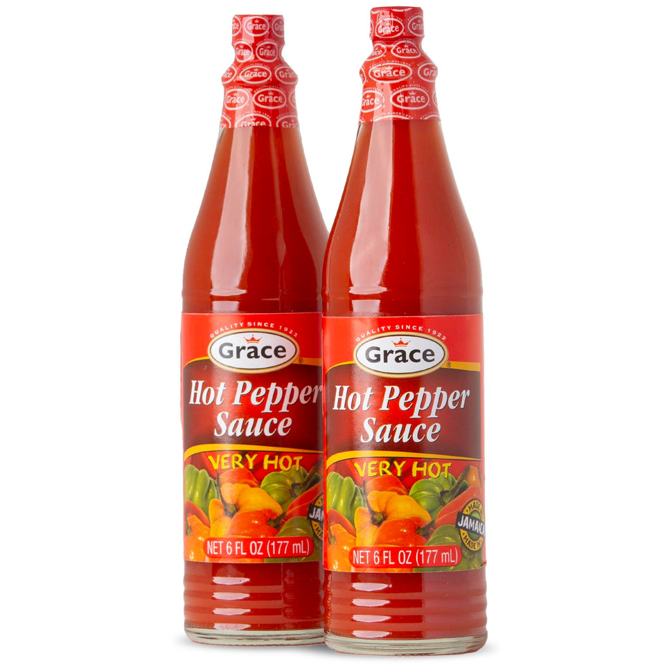 Grace Hot Pepper Sauce 6oz bottle—fiery Caribbean flavor.