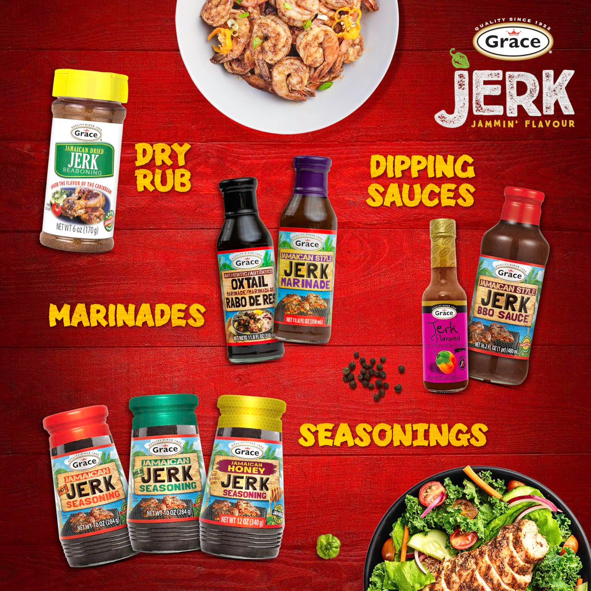 Grace Jerk BBQ sauce served as dipping sauce with grilled vegetables.
