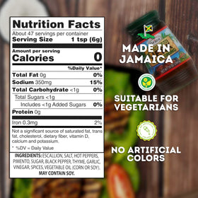 Grace Jerk Paste Mild bottle pour elevates pork rubs and veggies.