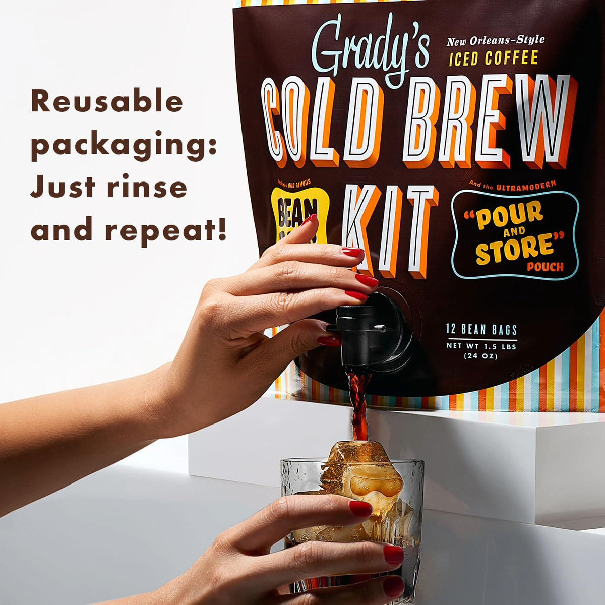 Grady's Cold Brew dilution with milk shows flexible beverage options
