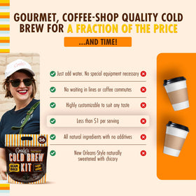 Grady's Cold Brew glass pour over ice demonstrates versatile flavor options