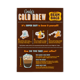 Icy glass of Grady’s Cold Brew showing rich color.