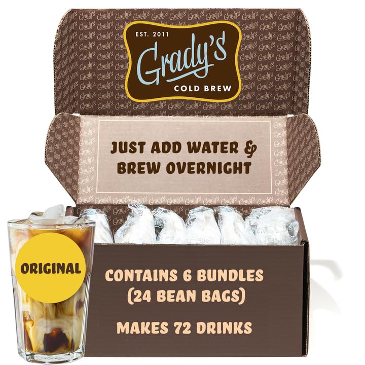 Grady's Cold Brew New Orleans style bean pouches for easy, mess-free steeping at home.