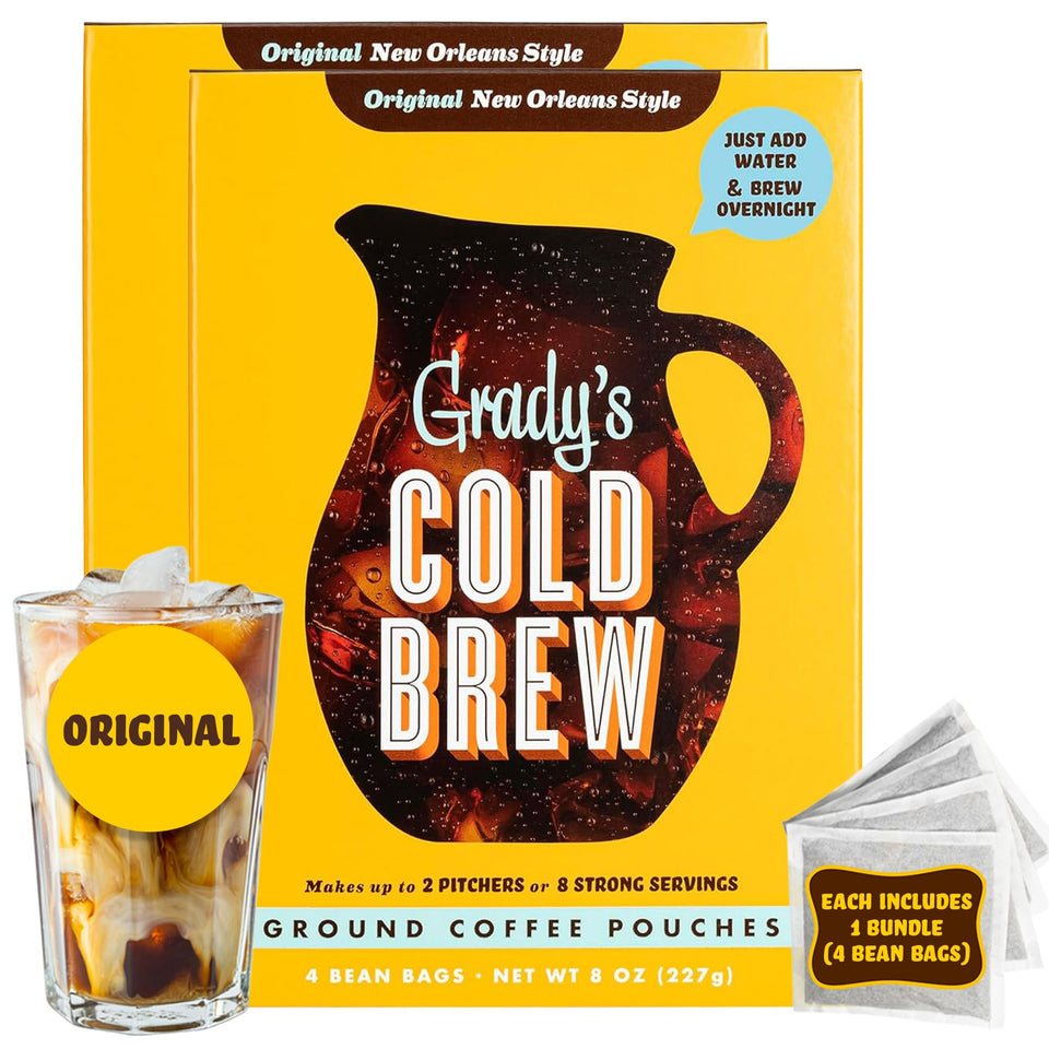 Grady's Cold Brew New Orleans box front showing two-box set for 24 drinks