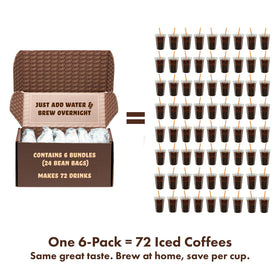 Grady's Cold Brew six bundles packaging highlights bulk value and convenience.