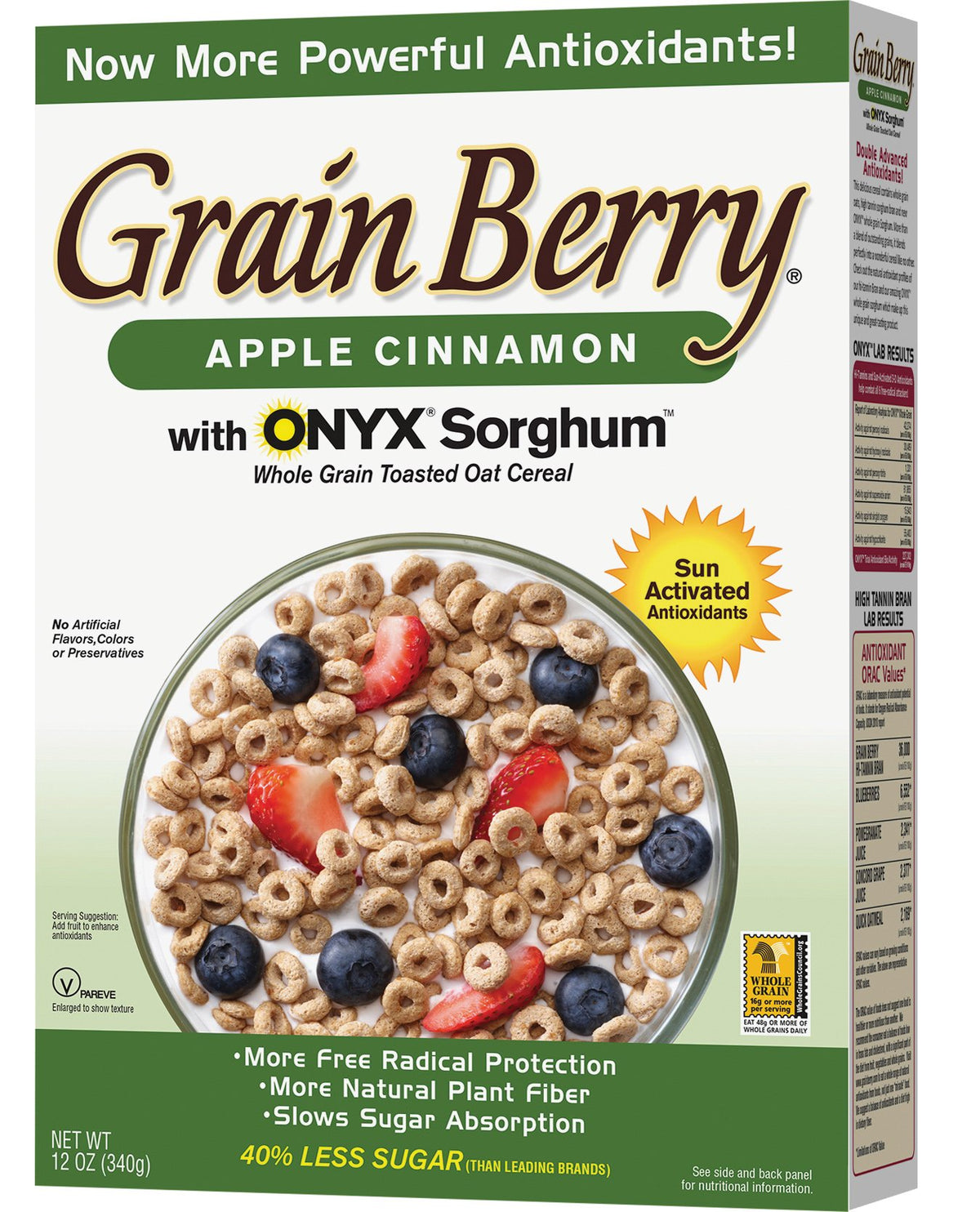 Grain Berry Apple Cinnamon Cereal bowl with apple slices—fiber-rich start to your day
