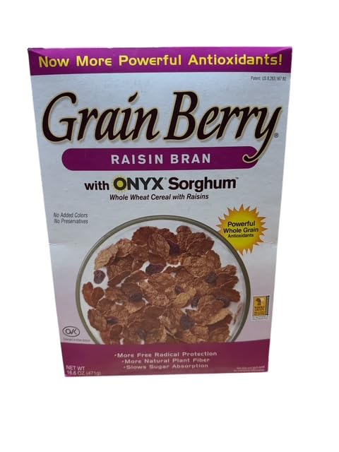 Grain Berry Raisin Bran with Onyx Sorghum box for a quick, wholesome breakfast.