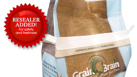 Grain Brain Spelt Flour being poured for precise recipe measurements