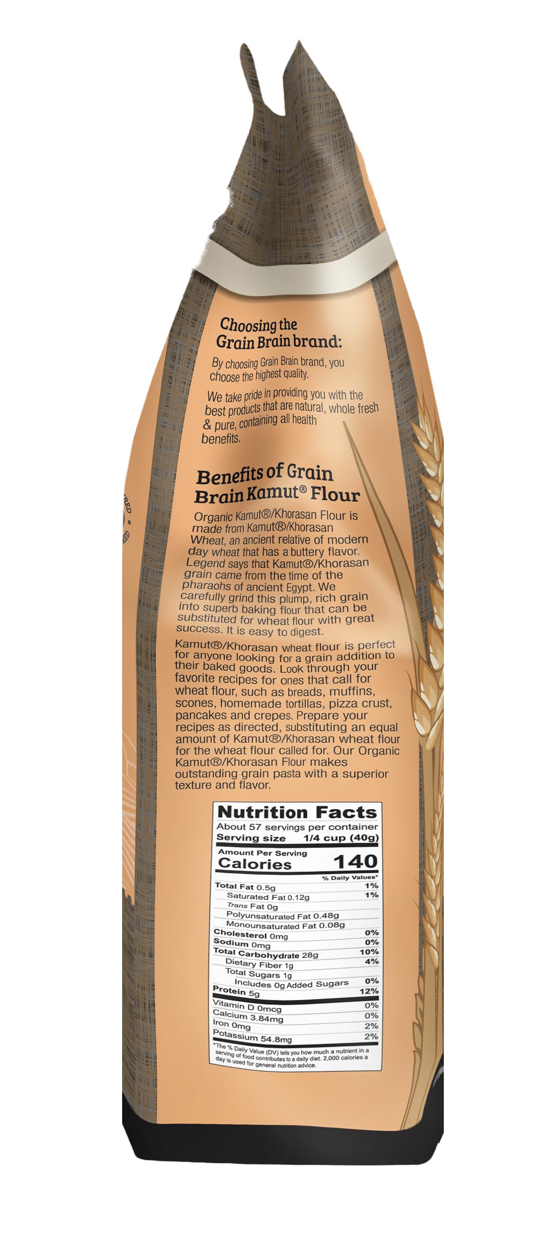 Grain Brain White Kamut Flour pancake batter for fluffy breakfasts.