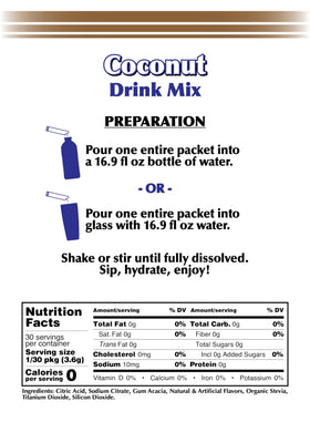 GramZero 2GO keto hydration on the go with coconut flavor