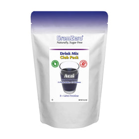 GramZero Acai zero calorie drink mix packaging ready for keto and low-calorie beverages.