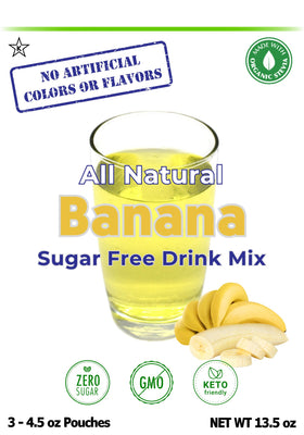 GramZero banana drink mix jar shows convenient storage for keto-friendly beverages.