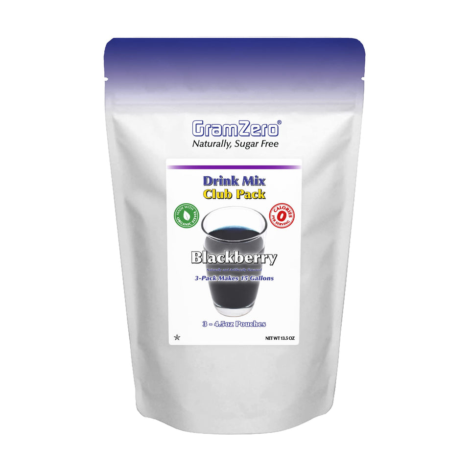 GramZero Blackberry drink mix master pouch for bulk zero-calorie flavor