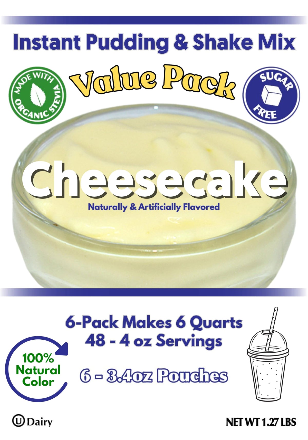 GramZero cheesecake pudding mix 6-pack inner pouches ready for quick desserts