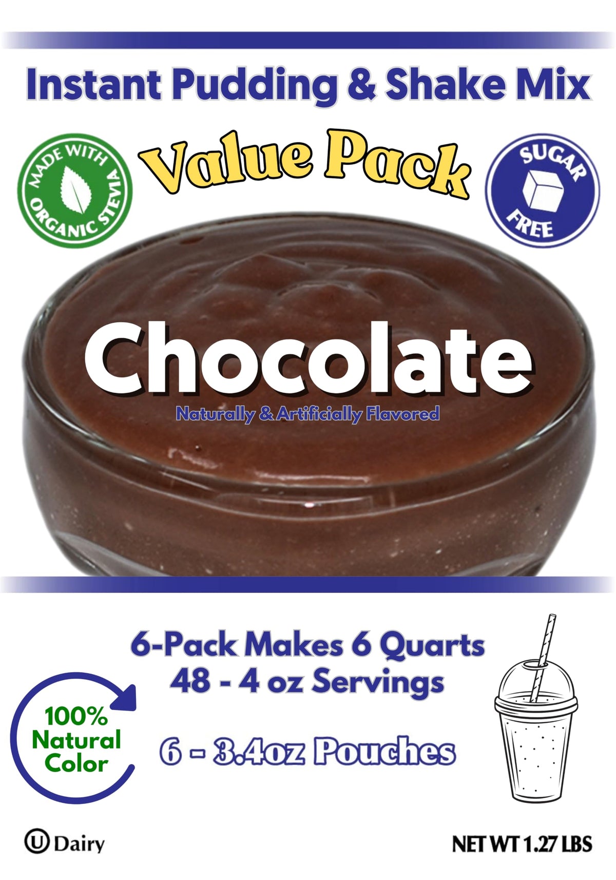 Pouring GramZero chocolate pudding reveals creamy, low carb dessert with no artificial sweeteners.