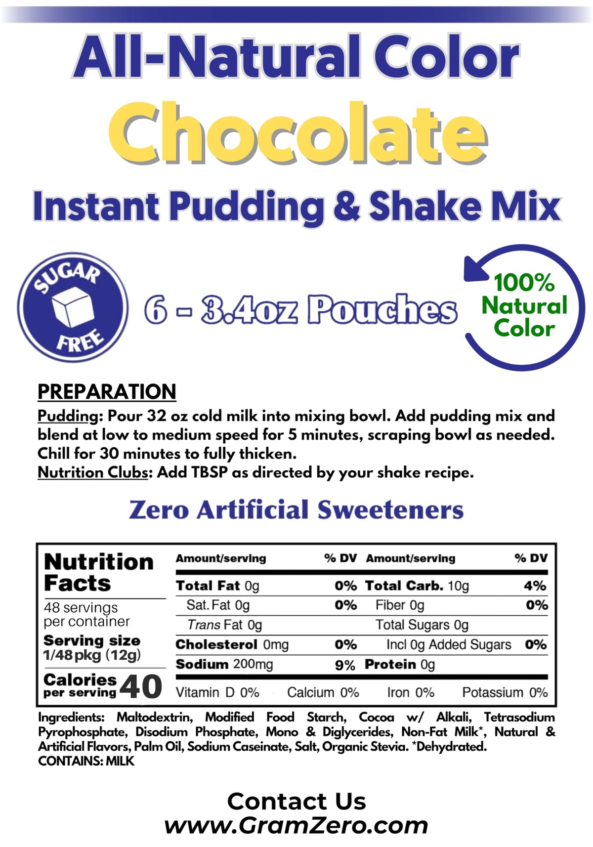 Chilled GramZero chocolate pudding ready to serve as a simple, family-friendly treat.
