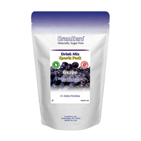 GramZero grape sugar-free drink mix pouch for zero-calorie flavoring with organic stevia.