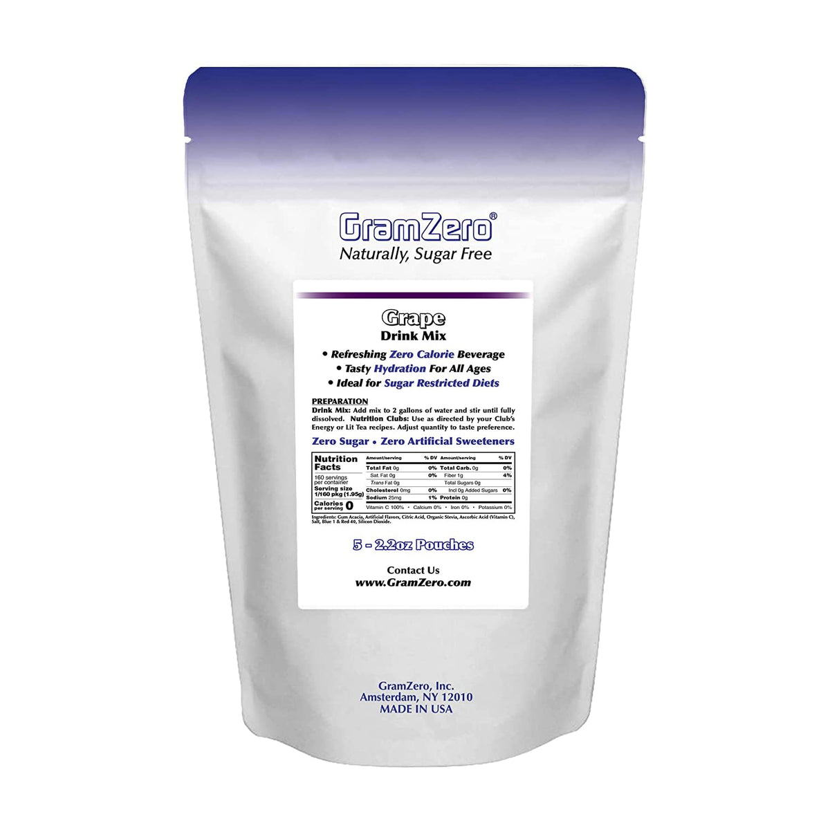 GramZero grape sugar-free drink mix recipe ideas, ideal for Loaded Tea experiments.