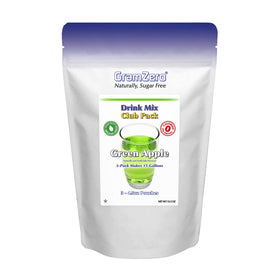 GramZero Green Apple zero-calorie drink mix packaging for keto hydration