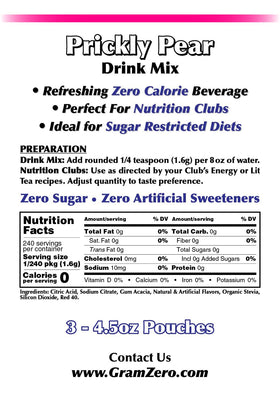 GramZero keto-friendly drink mix sachet ready for zero calorie loaded tea