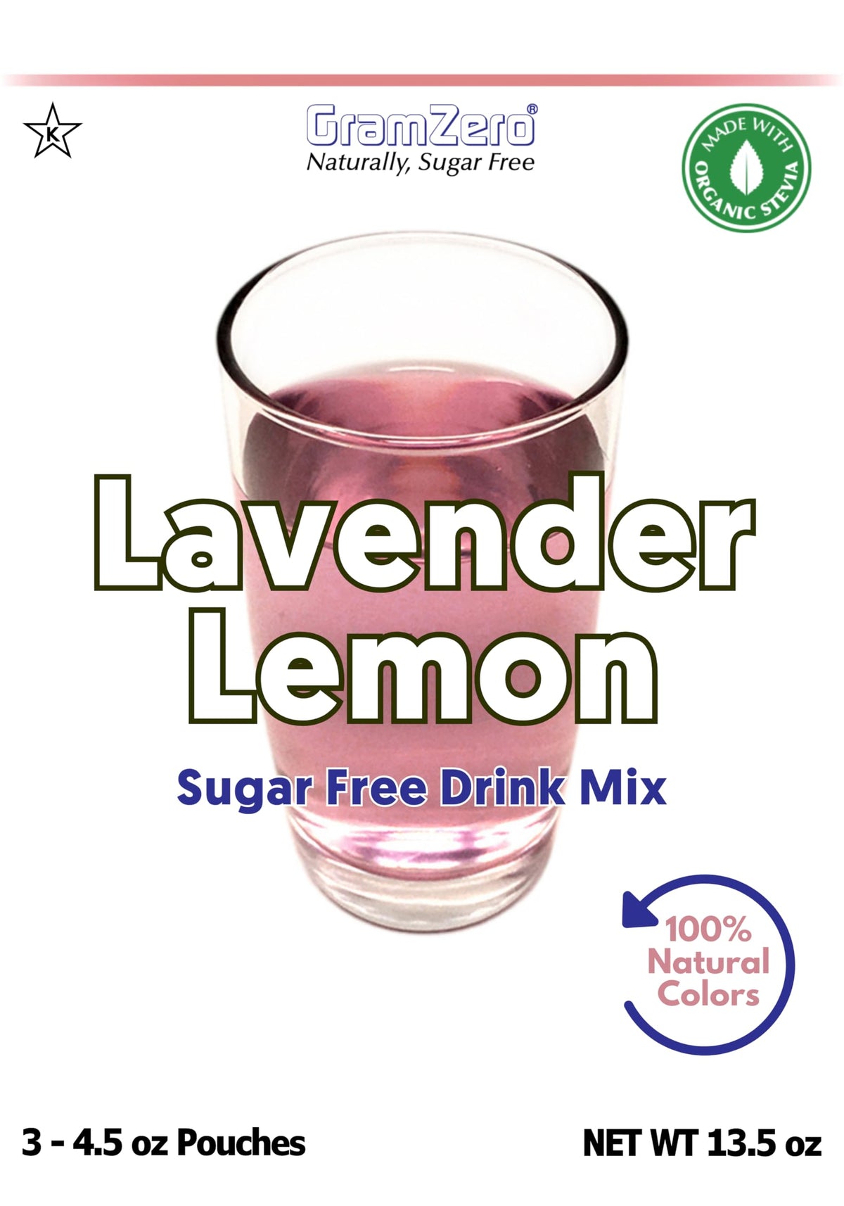 GramZero Lavender Lemon powder scoop for easy measuring and mixing.