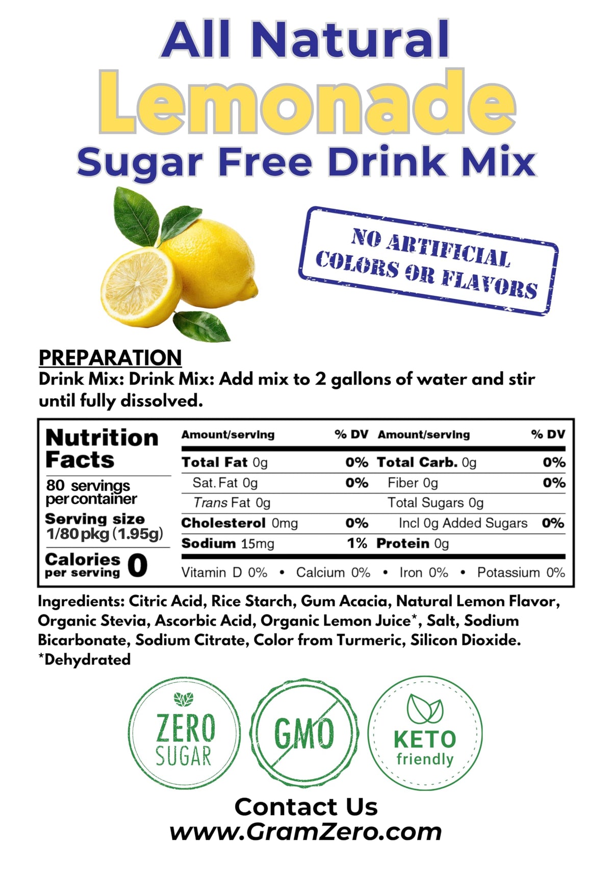 GramZero Loaded Tea mix in action for zero-calorie, sugar-free flavor.